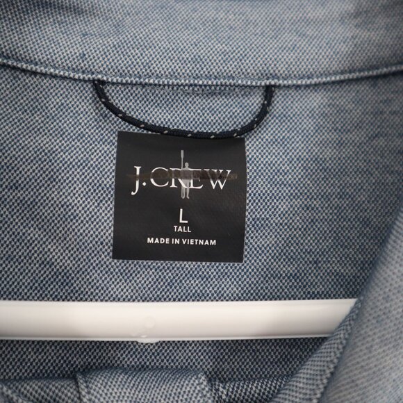 J. Crew Coolmax Polo Shirt Mens LT Blue Casual Sports Elevated Basic Comfort NWD - Picture 3 of 12